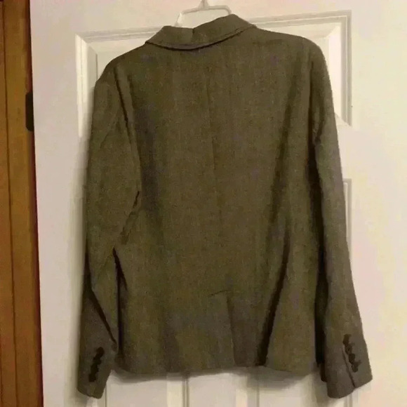 Eddie Bauer wool blazer womens 12 brown lined office casual taylored - Picture 2 of 5